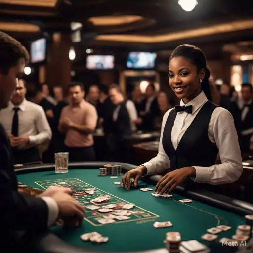 Imagem mostrando o cassino ao vivo da 658BET com dealers reais conduzindo jogos de mesa